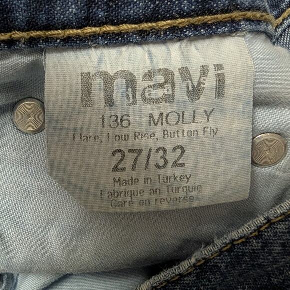 Mavi 136 Molly Lowrise Flare Button Fly 00s Y2K Classic Retro Style - Size 27/32 - Picture 7 of 8